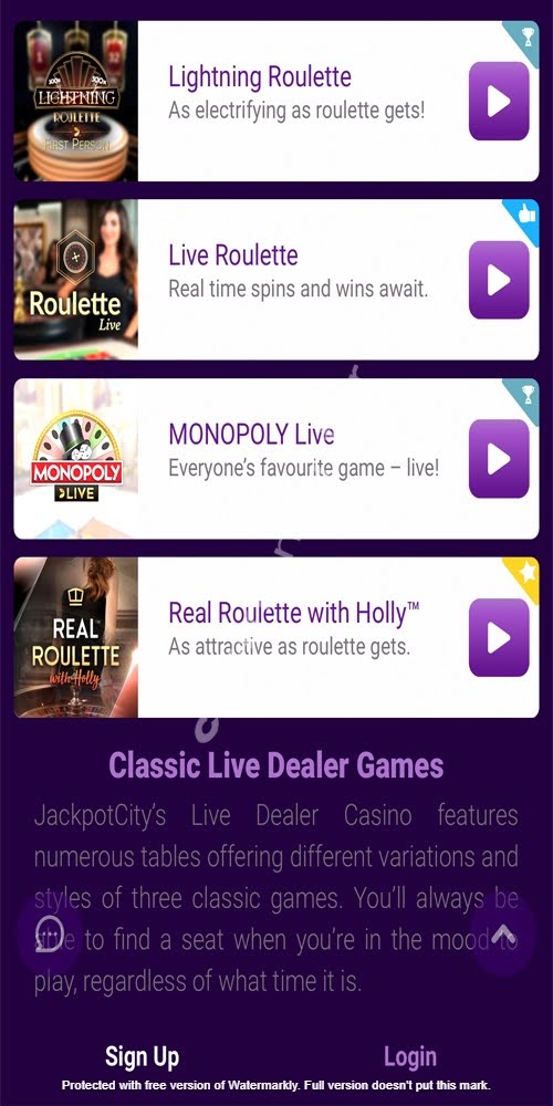 Live Dealer Mobile