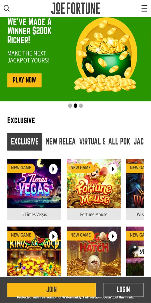 Homepage Mobile