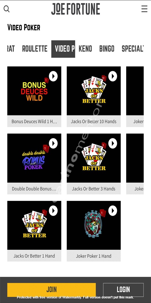 Video Poker Mobile