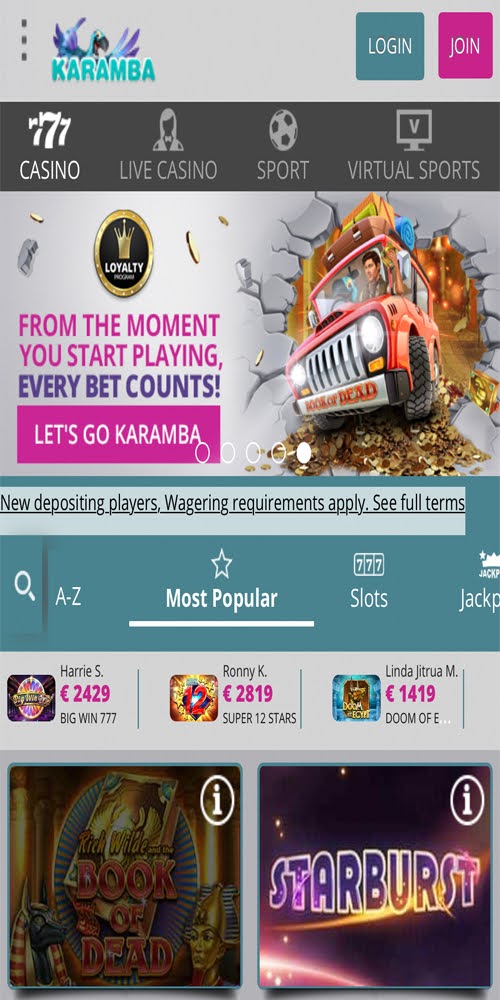 Homepage Mobile