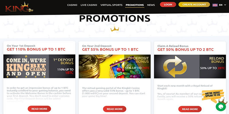 Kingbit Casino No Deposit Bonus