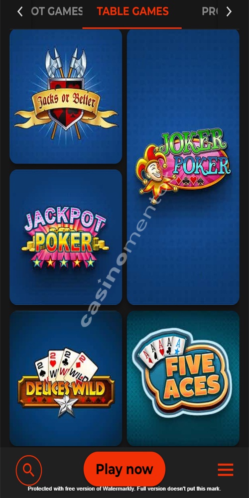 Table Games Mobile