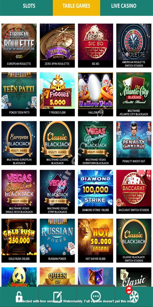 Table Games Mobile