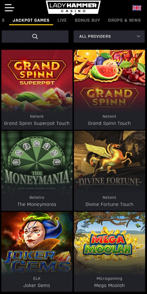 Jackpot Games Mobile