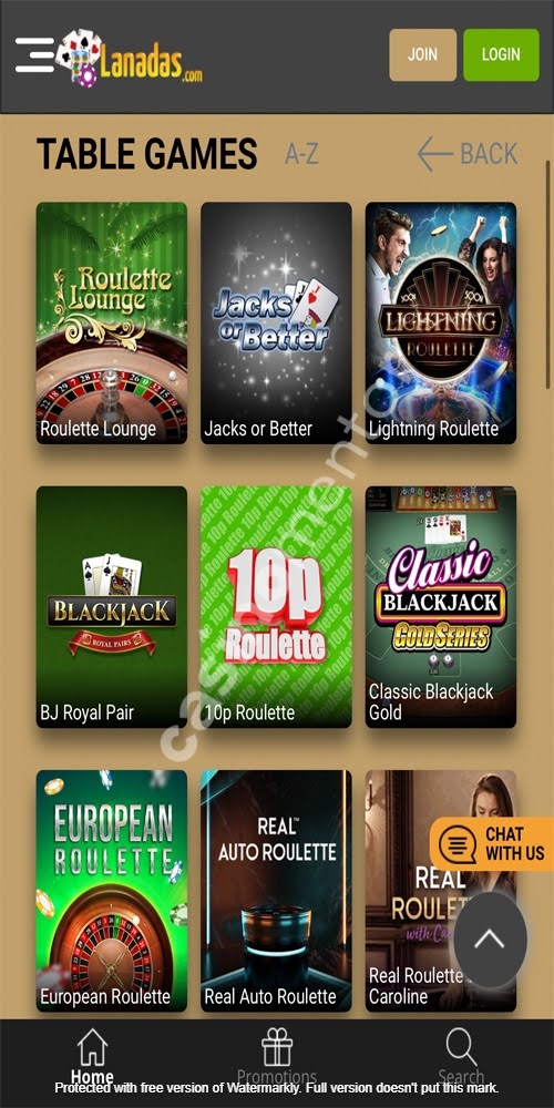 Table Games Mobile