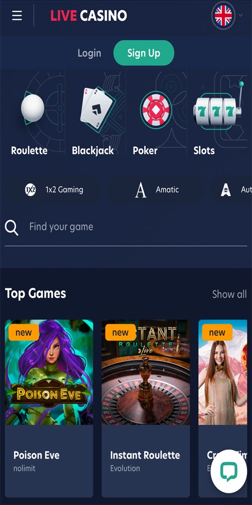 Homepage Mobile