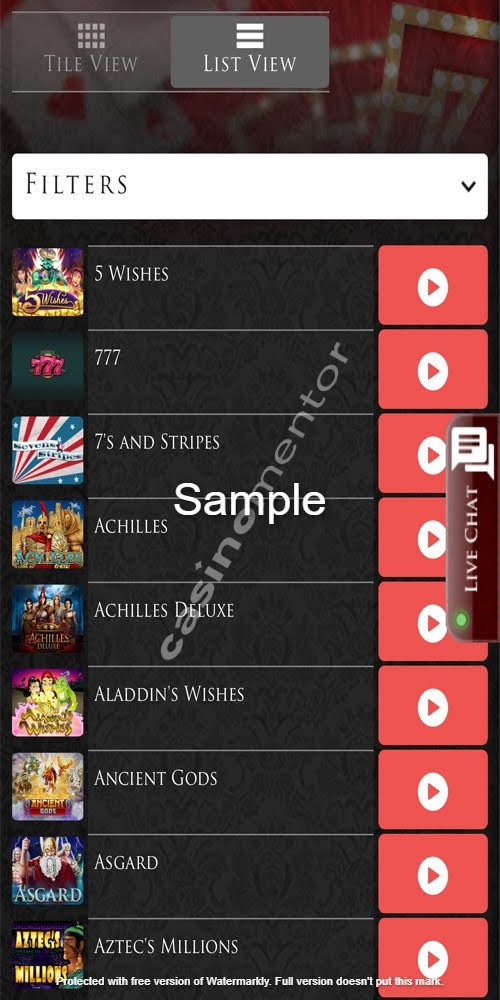 List View Mobile