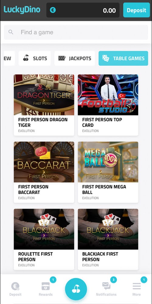 Table Games Mobile