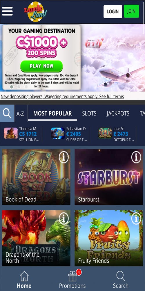 Homepage Mobile