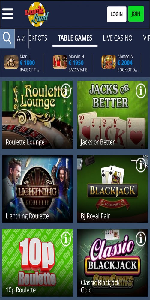 Table Games Mobile