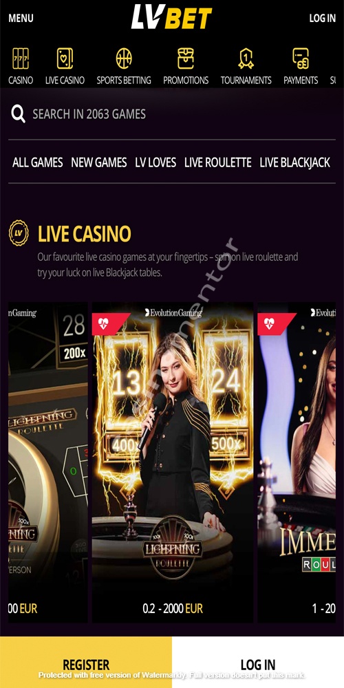 Live Casino Mobile