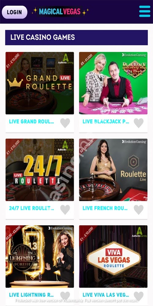 Live Casino Mobile