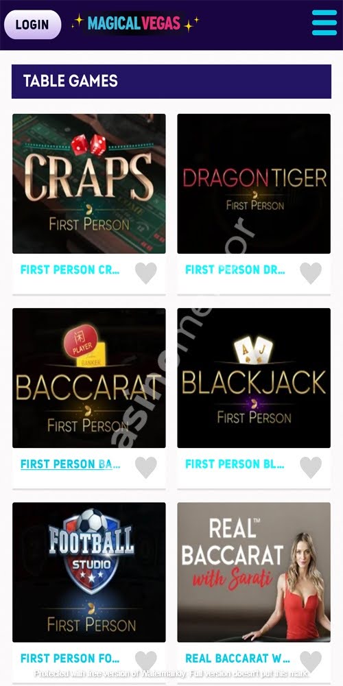 Table Games Mobile