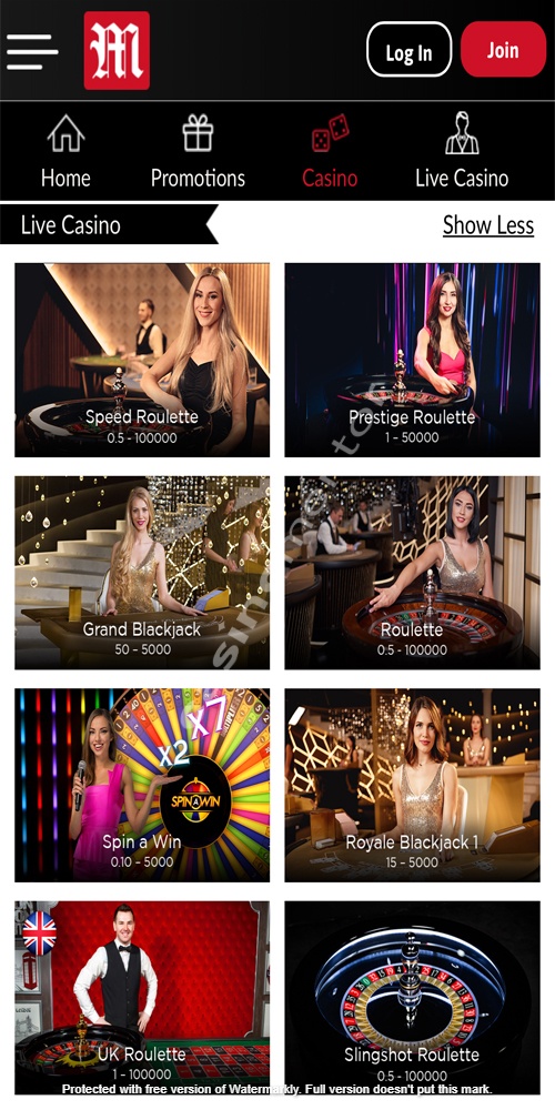 Live Casino Mobile