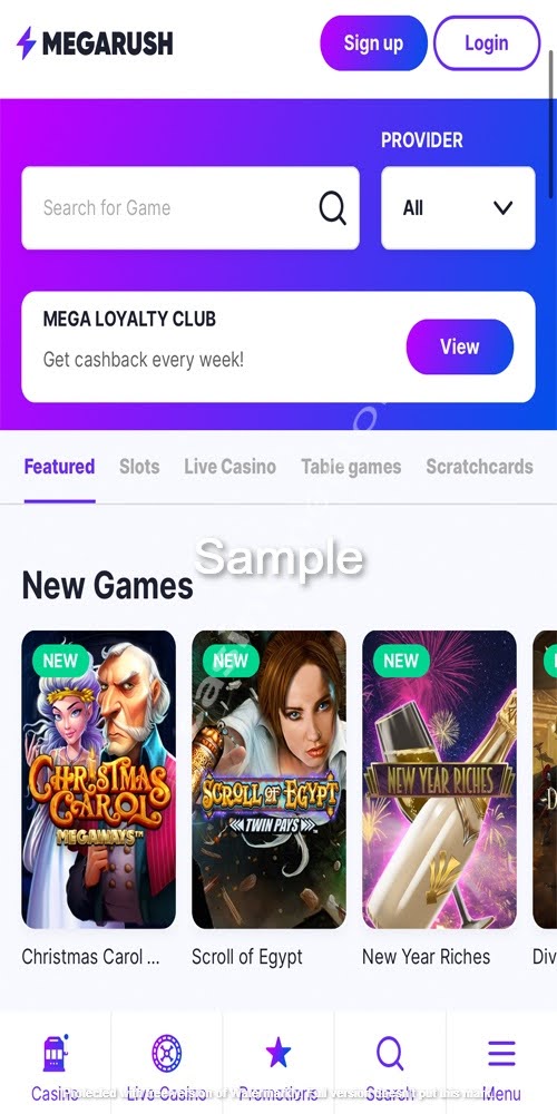 Homepage Mobile