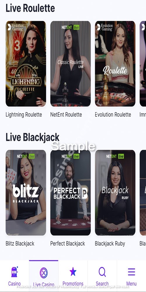 Live Casino Mobile