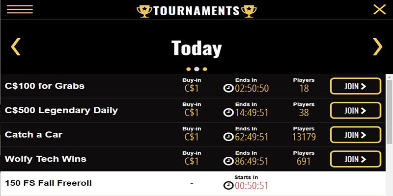 Tournaments