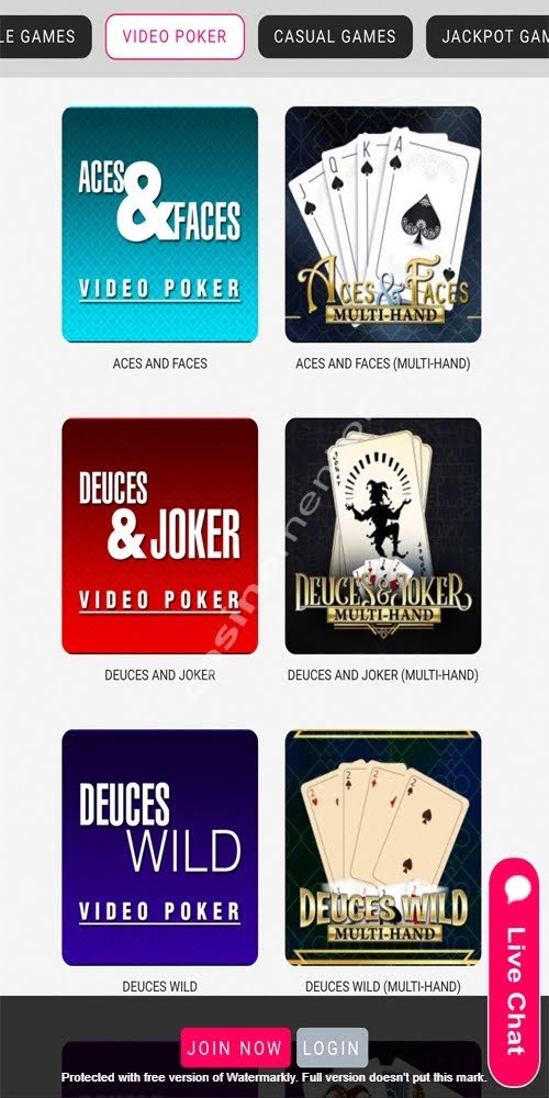 Video Poker Mobile