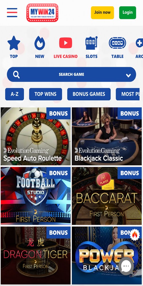 Live Casino Mobile