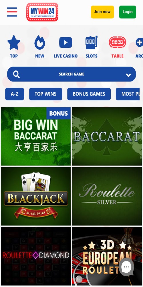 Table Games Mobile