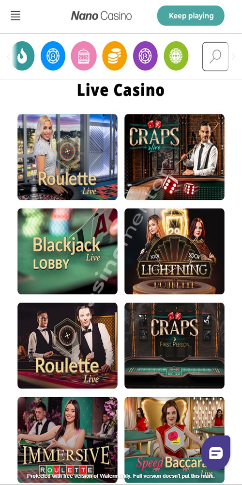 Live Casino Mobile
