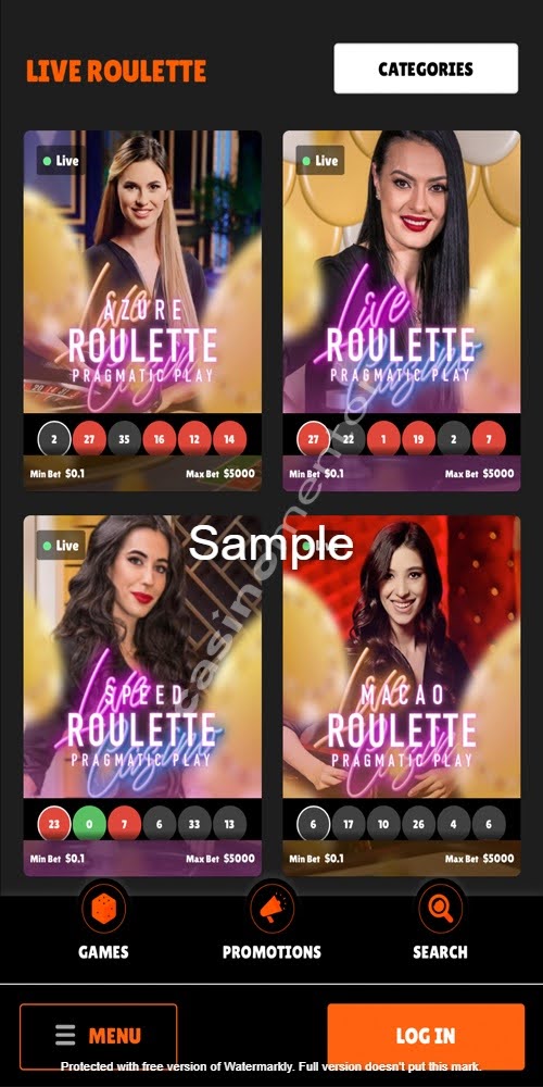 Live Roulette Mobile