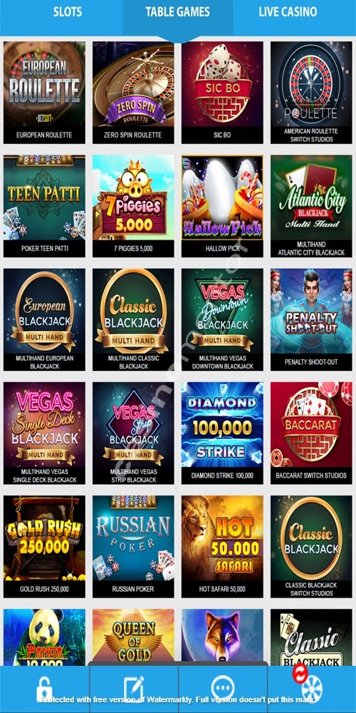 Table Games Mobile