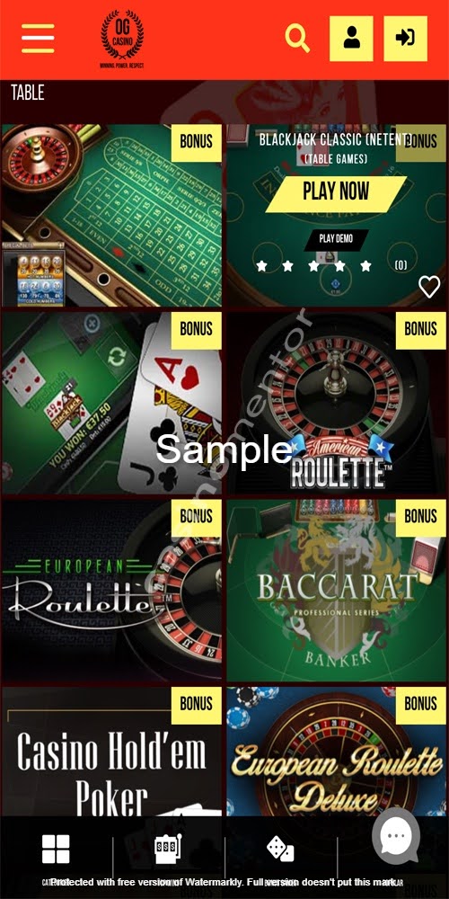 Table Games Mobile