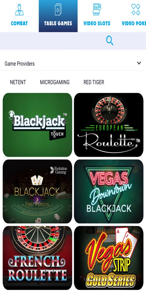 Table Games Mobile
