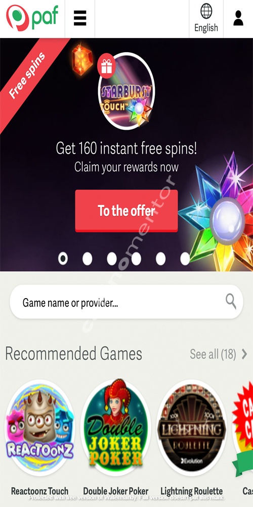 Homepage Mobile