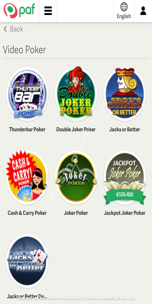 Video Poker Mobile