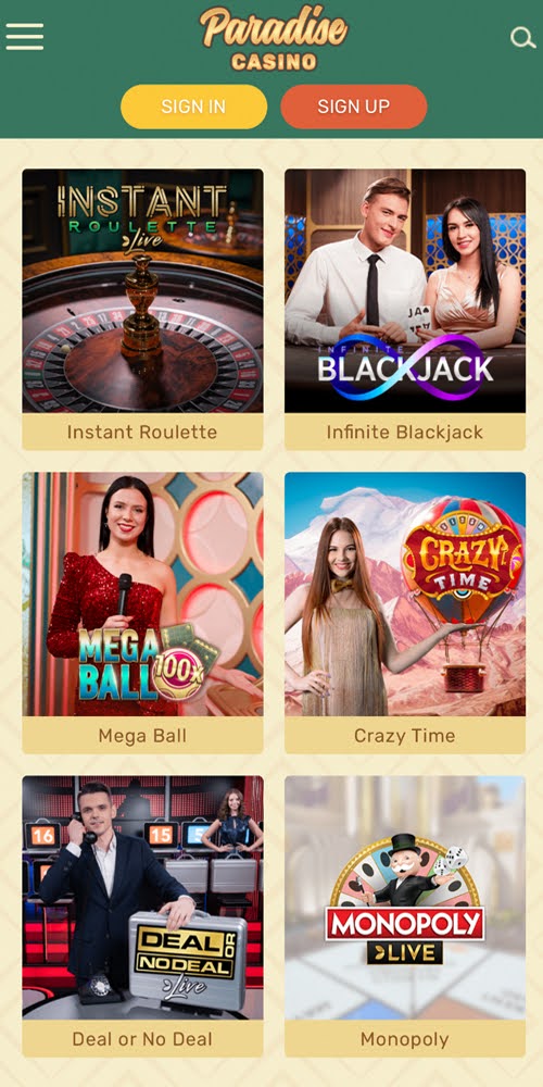 Live Casino Mobile