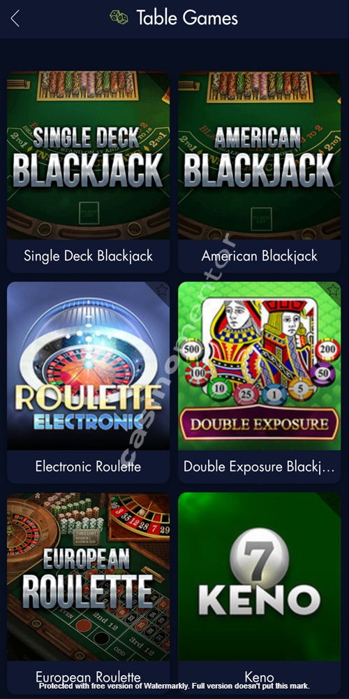 Table Games Mobile