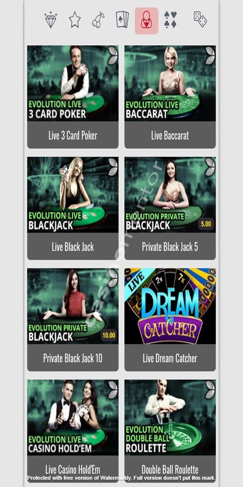 Live Casino Mobile