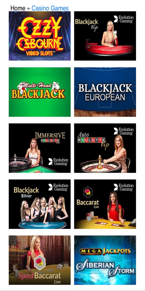 Casino Games Mobile