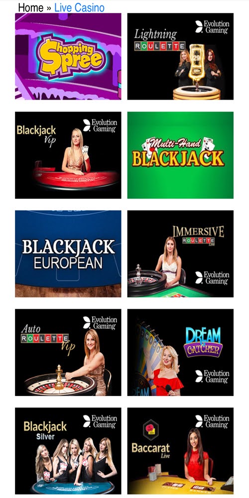 Live Casino Mobile