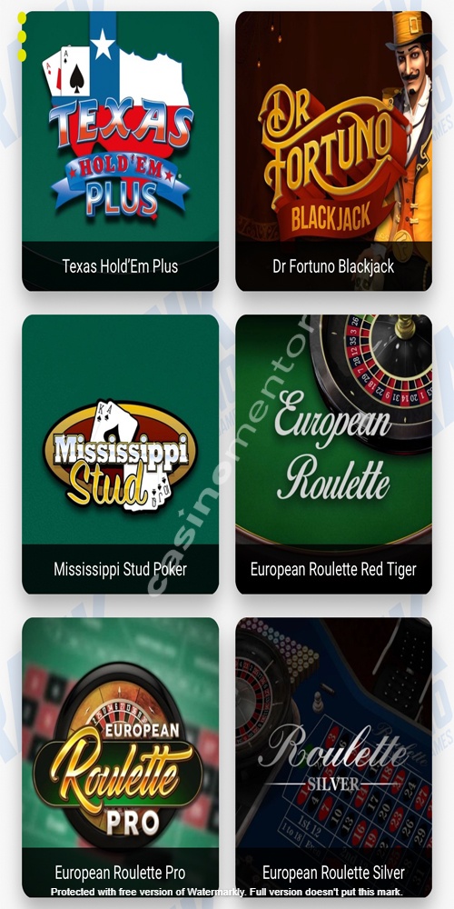 Table Games Mobile