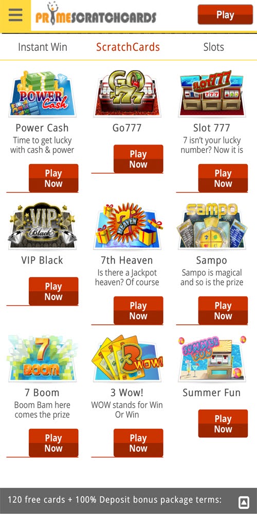 Free online scratch cards