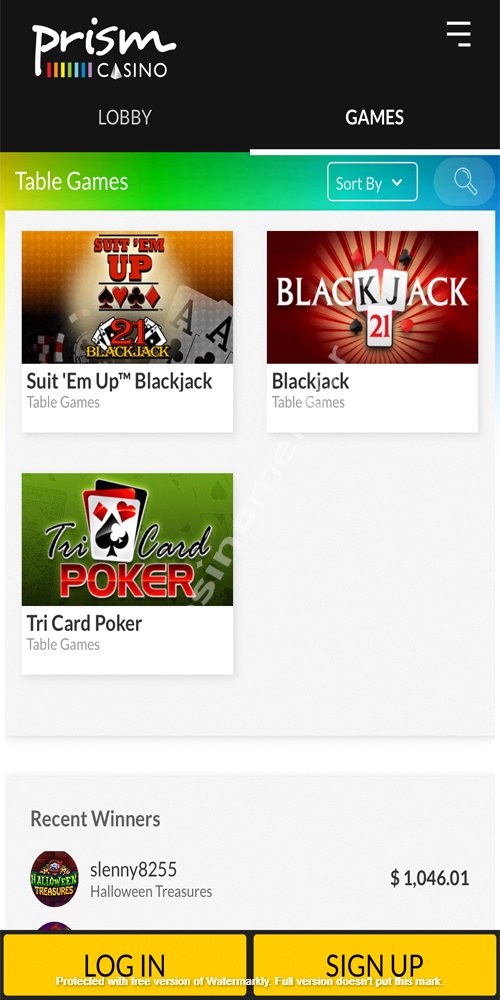 Table Games Mobile