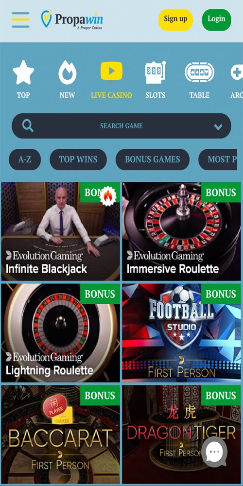 Live Casino Mobile