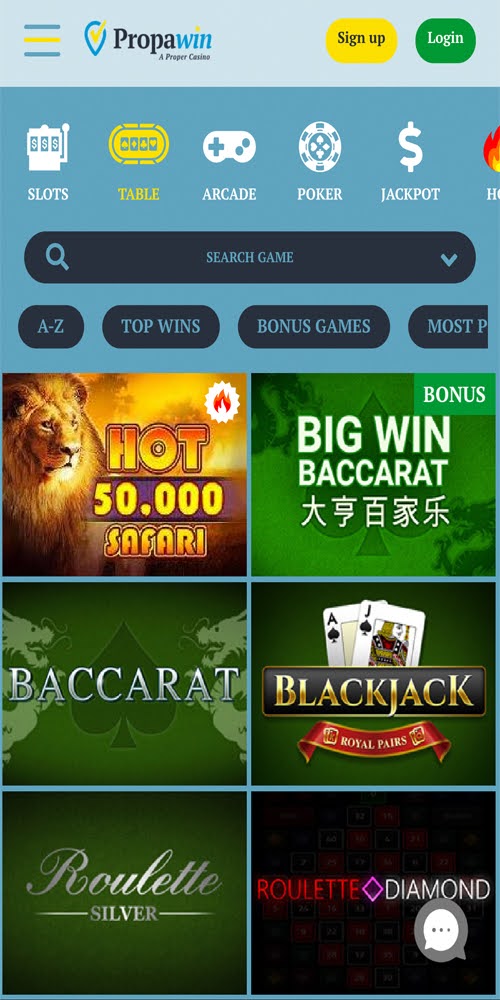 Table Games Mobile