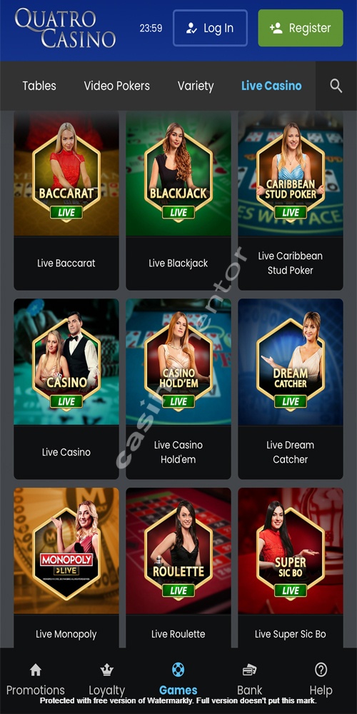 Live Casino Mobile