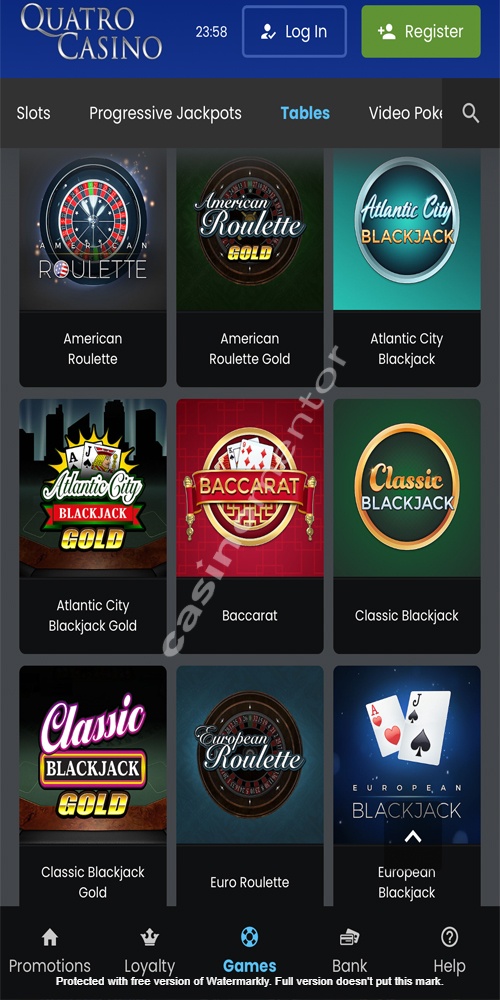 Table Games Mobile
