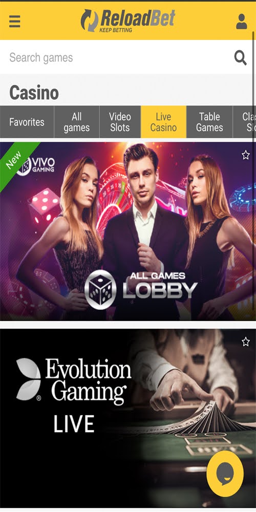 Live Casino Mobile