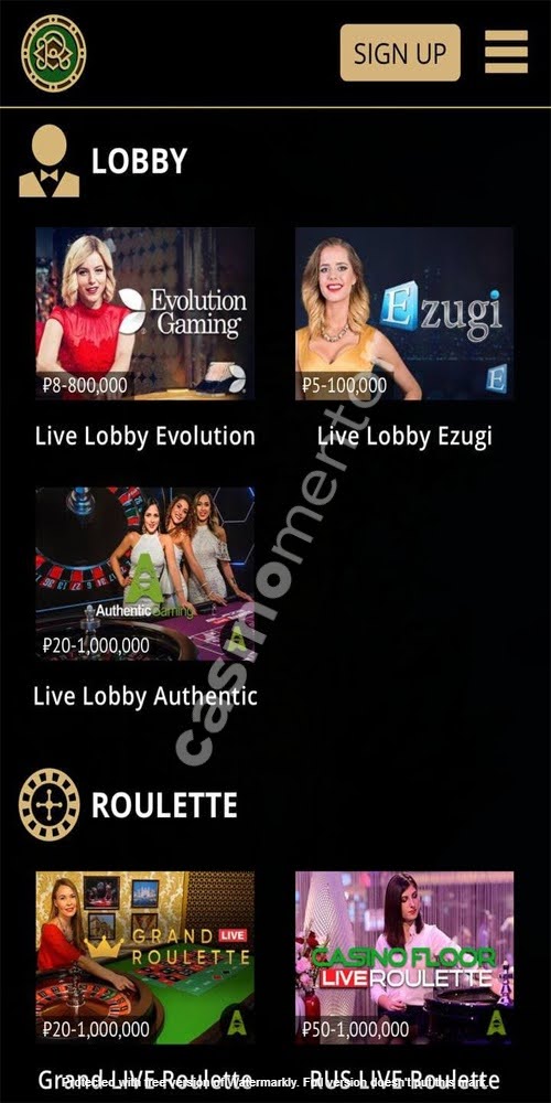 Live Casino Mobile