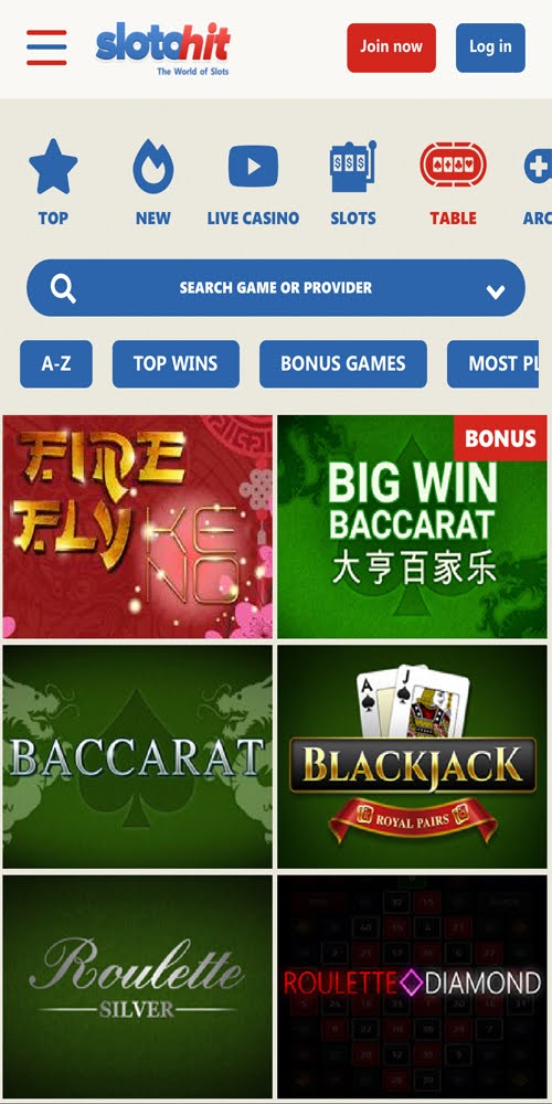 Table Games Mobile