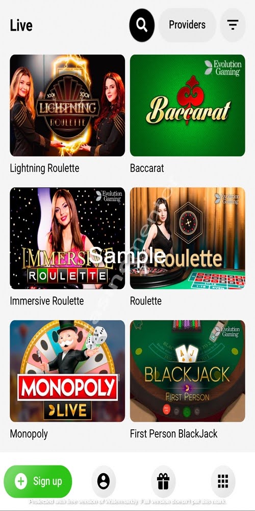Live Casino Mobile