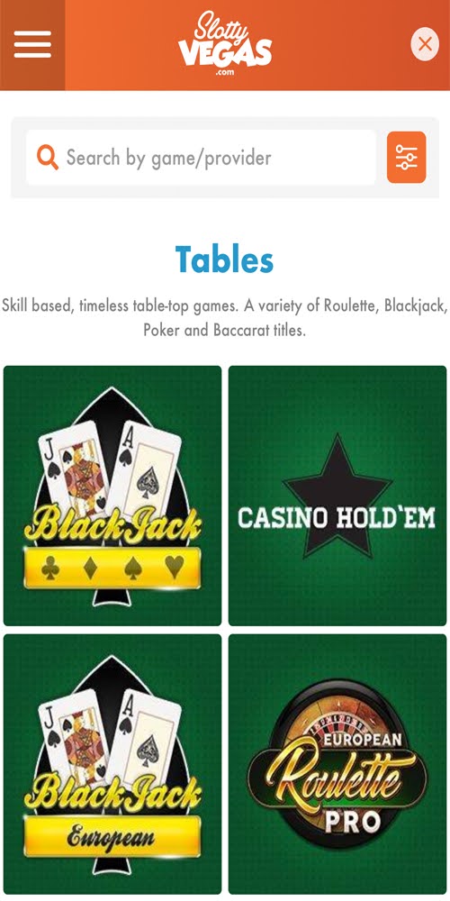 Table Games Mobile