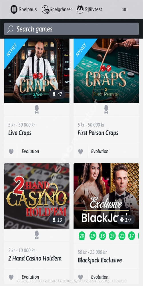 Live Casino Mobile