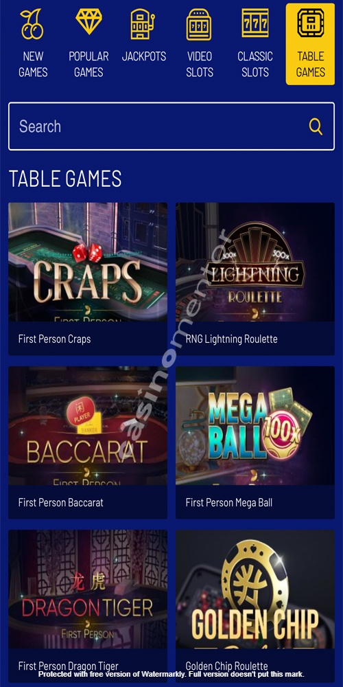 Table Games Mobile